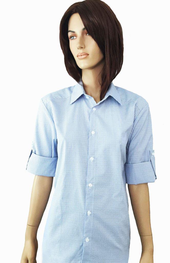 R21.09 Рубашка женская, длинный рукав с патой