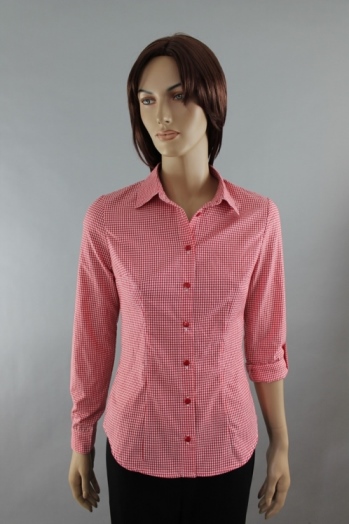 Рубашка бармена/официанта женская, длинный рукав  с отворотом, 100% хлопок