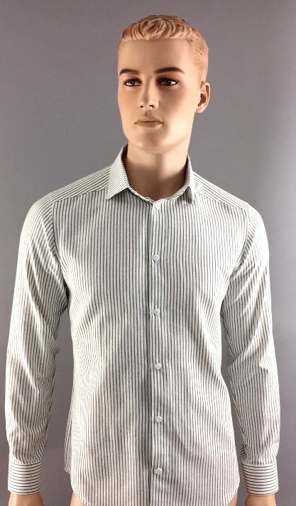 Рубашка хлопковая с коричневыми полосочками